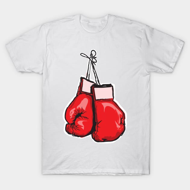 Boxer's Gloves T-Shirt by toz-art